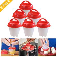 Silicone Egg Boil Cooker Without Shell (Pack of 6)