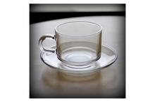 Glass Cup/Plate (Set of 4)