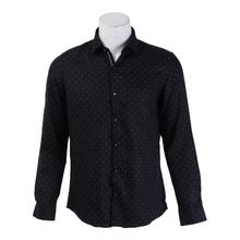 Turtle Black/White Dots Printed Full Sleeve Formal Shirt For Men (4010) + 6 Pairs of Happy Feat Socks