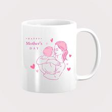 Mother's Day Mug ( Mom Holding Baby With Heart Around Print )