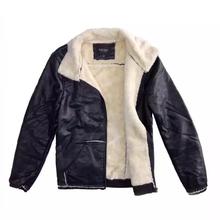 Vintage Fur Inside Winter Leather Jacket