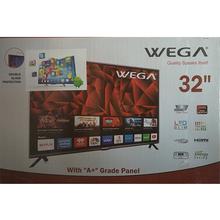 Wega 32 Inch Led Smart  Android 9.0 Wifi Tv, High Sound With Front Glass Protection + Free Wall Mount