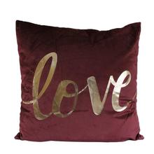 'Love' Printed Square Shape Cushion With Cover