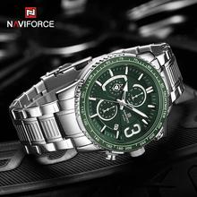 NAVIFORCE NF8017 Chronograph Sports Stainless Steel Luminous Quartz Wrist Watch