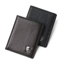 Slim Genuine Leather Small Thin Mini Men Wallet Male Purse