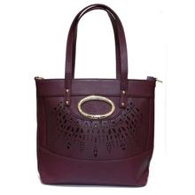 Purple Printed Handbag For Women