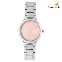 6150SM04 Pink Dial Analog Watch For Women- Silver