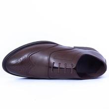 Caliber Shoes Coffee Lace Up Formal Shoes For Men - ( B 637 C )