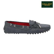 Gallant Gears Dk Grey Leather Loafers For Women - ( HX10 )