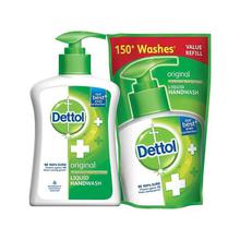 Dettol Original Liquid Handwash (200ml) + Free Original Liquid Handwash Value Refill Pack (175ml) - (GRO1)