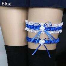 1Pair Sexy Women Girls Princess Cosplay Wedding Party Bridal Lace Floral Bowknot Garter Belt Leg Ring 11 Colors