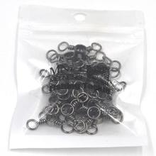 MNFT 25PCS/Pack Black Nickle Stainless Steel Terminal Tackle Three 3