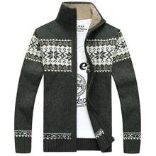 Men's Casual Striped Cardigan Winter Sweater