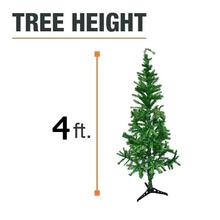 4FT Artificial Green Christmas Tree Indoor Xmas Decoration, Plastic Stand