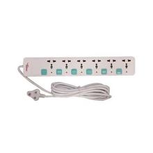 Prime PR-9261 6 Socket Extension Cord - White