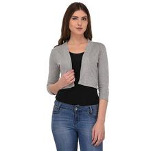 Espresso Women's Polyester Viscose Open Cardigan Shrug