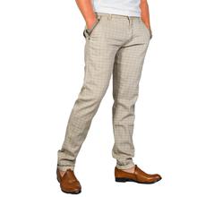 Virjeans Stretchable Cotton Check Chinos Pant for Men (VJC 712) Brown