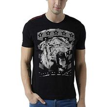 Huetrap Mens Save Animals Black Printed T Shirt