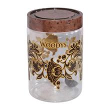 Brown Plastic Spice Jar With Spoon - 2100 ml
