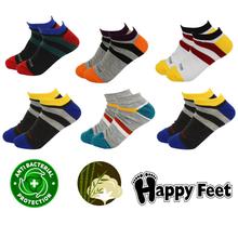 Happy Feet Pack of 6 Pairs of Sports Ankle Socks (1028) (MAN1)