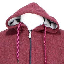 Maroon Zip Up Hoodie For Men