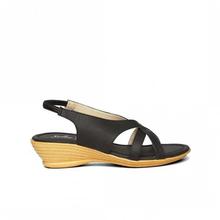 Black Sling Back Sandals For Women-7501