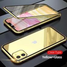 360 Metal Magnetic Phone Case For iPhone 11 Pro Max Case For