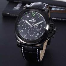 MEGIR M3006 Luxury Business Edition Chronograph Watch - Black