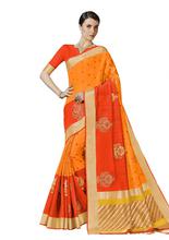 Stylee Lifestyle Orange Bhagalpuri Silk Jacquard Saree -2014