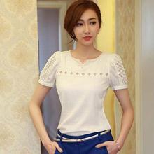 # Vestido 2019 Lace Short Sleeve Shirt Women V-Neck Doll