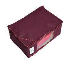 Kuber Industries 3 Piece Non Woven Saree Cover Set, Maroon