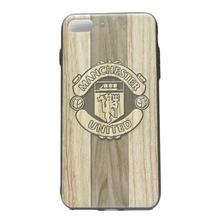 Manchester United Logo Printed Mobile Cover For Iphone 7 Plus - (Brown)