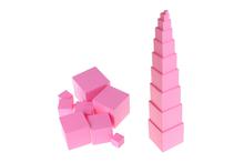 Pink Montessori Tower Set For Kids
