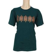 Mane Printed 100% Cotton T-Shirt For Women- Dark Green