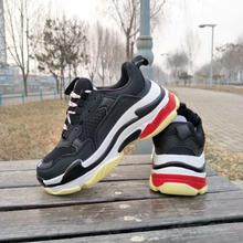 Comfortable Thick Sole Sneaker Casual Sports Shoes Harajuku Style Mesh Trainers For Couples