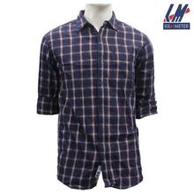 KILOMETER Navy/Maroon Checkered Shirt For Men