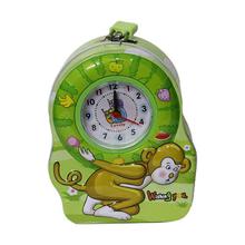 Green Watched Attached Piggy Bank With Lock For Kids - S-78