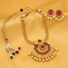 Sukkhi Glimmery Gold Plated Necklace Set for Women