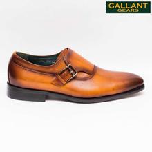 Gallant Gears Blue Single Monk Strap Leather Slip-on Shoes For Men - (5231-B10)