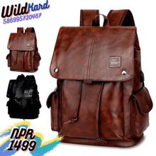 CHINA SALE-   WILDKARD Men's Fashion PU Leather Backpack