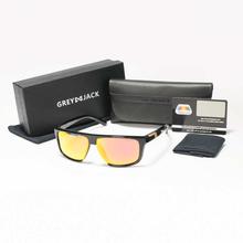 GREY JACK Polarized Black Frame Orange Mercury Wayfarer Sunglasses (Unisex)