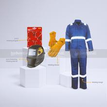 Combo Deal of Welding Helmet, Welding Gloves, Welding Dangri and Welding Magnet Set