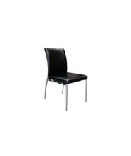 CHAIR MUSO#3 CHROMIUM PU BLACKE