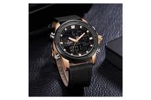 NaviForce NF9138 Dual Time Luxury Sport Watch – RoseGold/Black