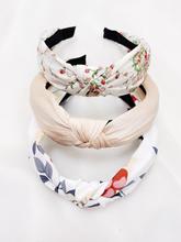 Floral Print Knot Wide Headband For Women
