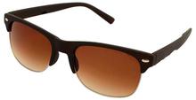 UV protective unisex club master Shaded Brown Lenses Brown Frame sunglasses