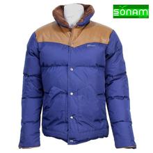 Sonam Gears Blue/Brown Waterproof Fur Leather Jacket For Men (381)