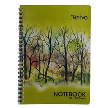 Green Printed A5 Spiral Notebook - 50 Sheets