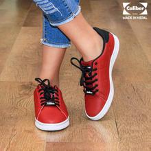 Caliber Shoes Red Casual Lace Up  Shoes For Women - ( 663 O  )