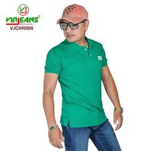 Virjeans Kelly Green Polo Neck Tshirt (VJC 690)